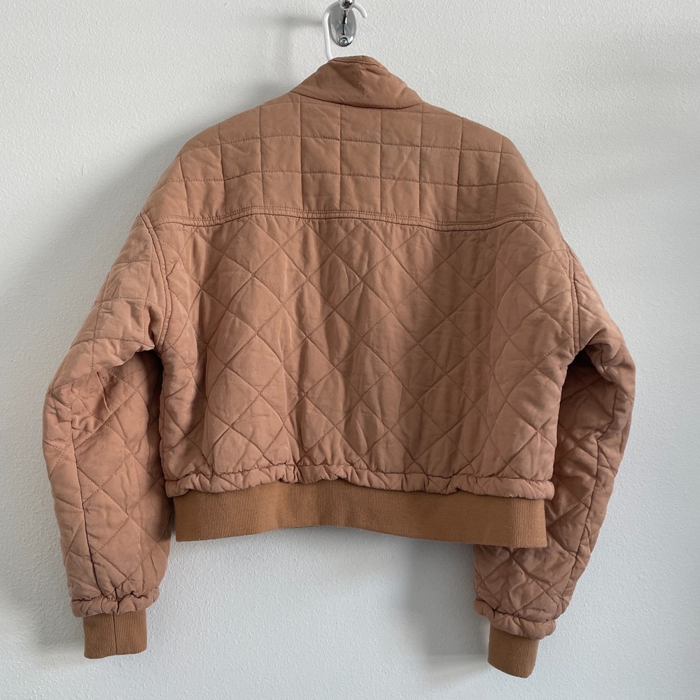 BlankNYC Quilted Women‎ M Beige Short Full Zip Casual Capsule Outdoors Boho - Picture 9 of 14